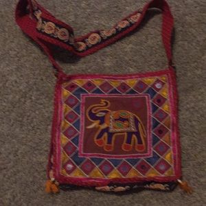 Boho elephant purse